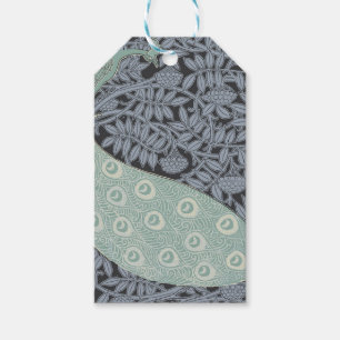 Etiqueta Para Presente Art Nouveau Peacock Classic Vintage Bird