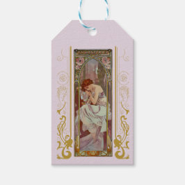 Etiqueta Para Presente Art Noveau Alphonse Mucha Night Rest