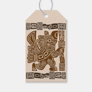 Etiqueta Para Presente Arte Antiga Tribal do Guerreiro de Águia Asteca
