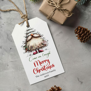 Etiqueta Para Presente Arte de etiqueta de presente de Natal do Papai Noe
