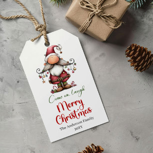 Etiqueta Para Presente Arte de etiqueta de presente do Papai Noel minimal