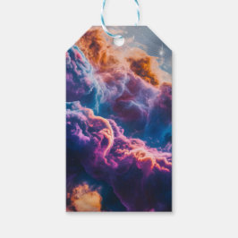 Etiqueta Para Presente Arte de Nebulosa Espacial Abstrata - Cósmica Color