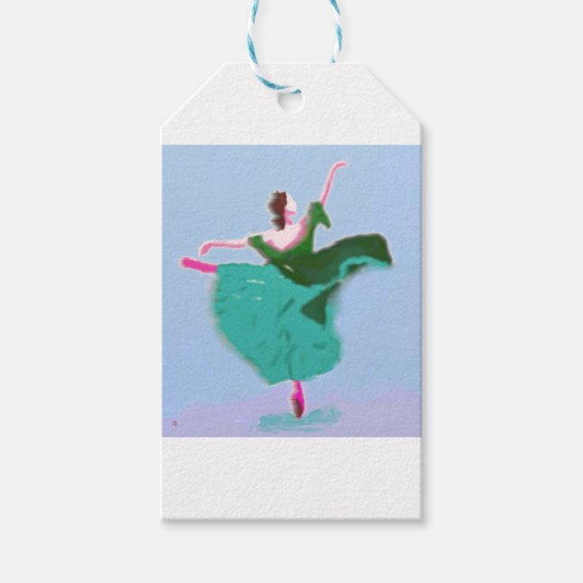 Etiqueta Para Presente Arte de Vestido de balé (Frente)