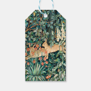 Etiqueta Para Presente Arte Floral Vintage do Jardim do Coelho de William