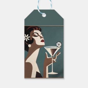 Etiqueta Para Presente Arte Moderna de Meados do Século A Martini DIva
