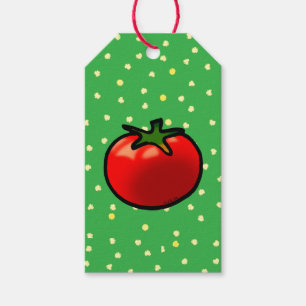 Etiqueta Para Presente Arte Personalizada De Tomate Vermelho