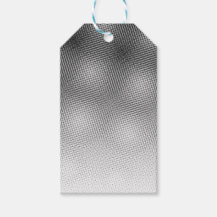 Etiqueta Para Presente Artsy Black and White Moiré Standard Classn Round