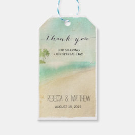 Etiqueta Para Presente Artsy Retro Vintage Peaceful Beach Casamento Gift 