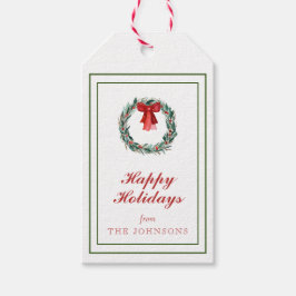 Etiqueta Para Presente Árvore clássica de Xadrez tradicional de natal de 