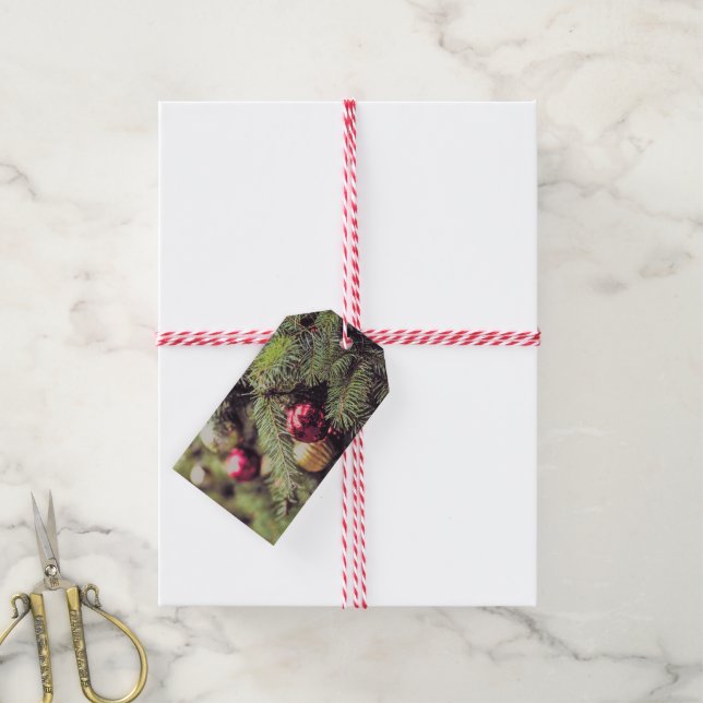 Etiqueta Para Presente Árvore de Natal (Com cordão)
