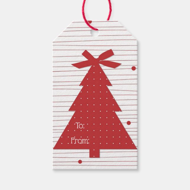 Etiqueta Para Presente Árvore de Natal (Frente)