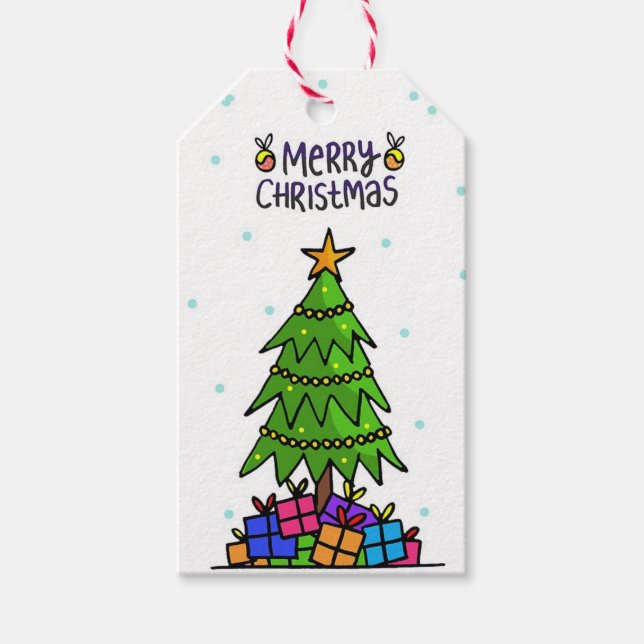Etiqueta Para Presente Árvore de Natal (Frente)