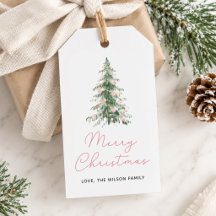 Árvore de Natal Boho Merry Christmas Aquarela