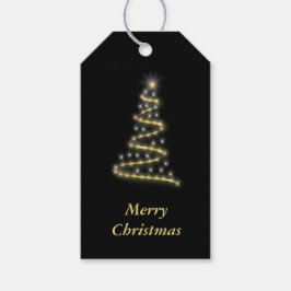 Etiqueta Para Presente Árvore de Natal brilhante