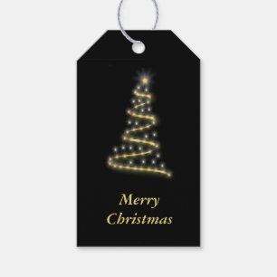 Etiqueta Para Presente Árvore de Natal brilhante