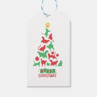 ETIQUETA PARA PRESENTE ÁRVORE DE NATAL DE GATO