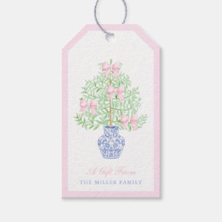 Etiqueta Para Presente Árvore de Natal Ginger Jar do Grande Milênio