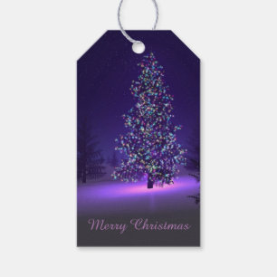 Etiqueta Para Presente Árvore De Natal Lite Na Neve