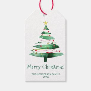 ETIQUETA PARA PRESENTE ÁRVORE DE NATAL MODERNA