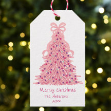 Árvore de Natal Rosa Laço Rosa