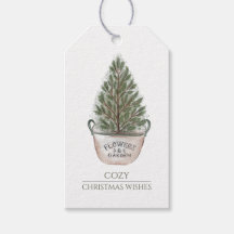 Árvore de Natal Rustic Watercolor