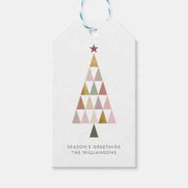 Etiqueta Para Presente Árvore de Natal Simples e Moderna do Scandi