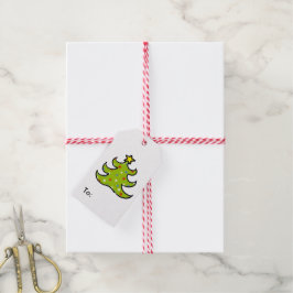 Etiqueta Para Presente Árvore Feliz de Natal