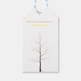 Etiqueta Para Presente Árvore Genealógica Personalizada: Arte Minimalista