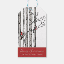 Árvores de Aves Modernas e Pássaros Cardinais Verm