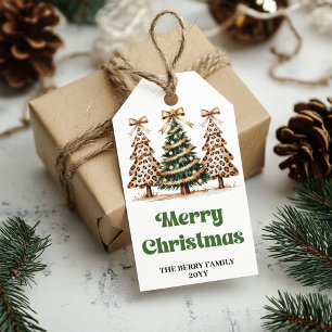 Etiqueta Para Presente Árvores de Natal artísticas personalizadas desenho