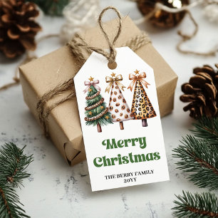 Etiqueta Para Presente Árvores de Natal encantadoras presente personaliza