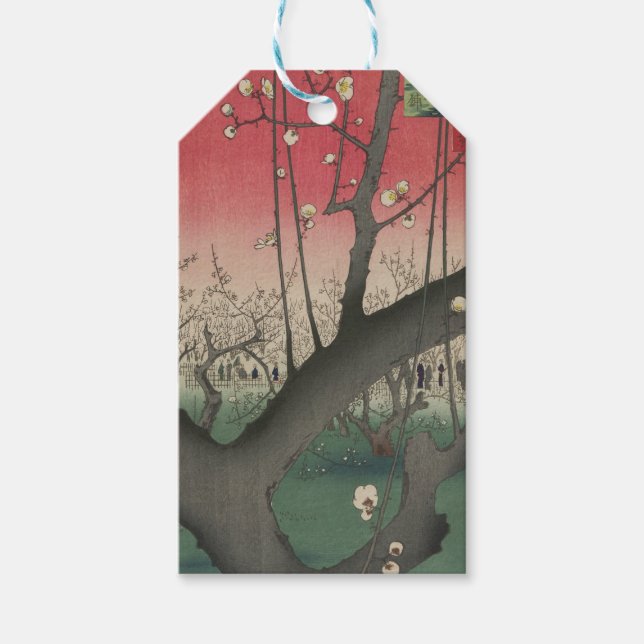 Etiqueta Para Presente Árvores de solário japonesas (Frente)