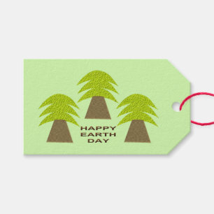 Etiqueta Para Presente Árvores do Dia da Terra personalizadas
