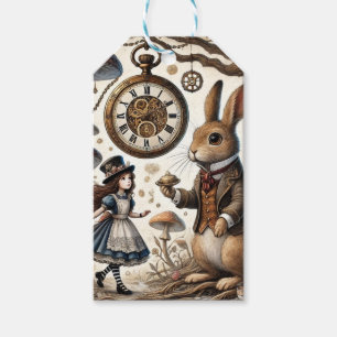 Etiqueta Para Presente As aventuras de Alice no País das Maravilhas Coelh