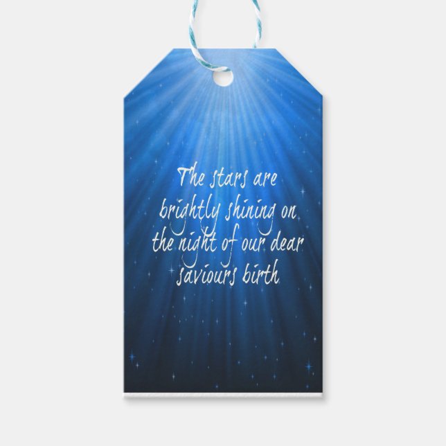 Etiqueta Para Presente As Estrelas Brilhando Brilhante No Caro Nascimento (Frente)