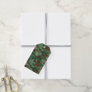 Etiqueta Para Presente as forças armadas camuflam Tag do presente