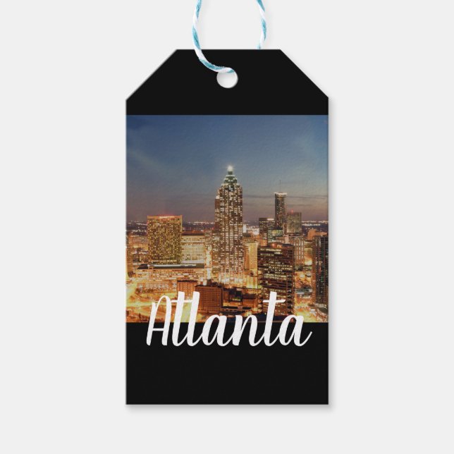 Etiqueta Para Presente As Luzes de Atlanta (Frente)