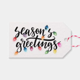 Etiqueta Para Presente As Luzes de Natal, os Camarões se congratulam com