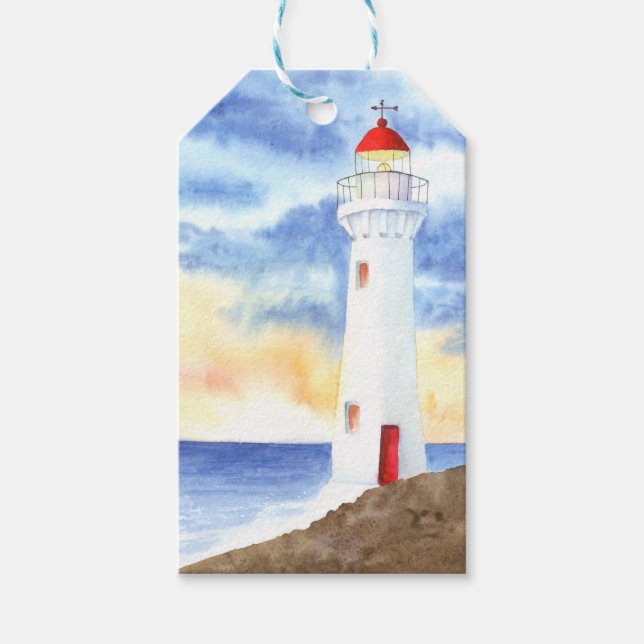 Etiqueta Para Presente As Montanhas Farol Náutico (Frente)