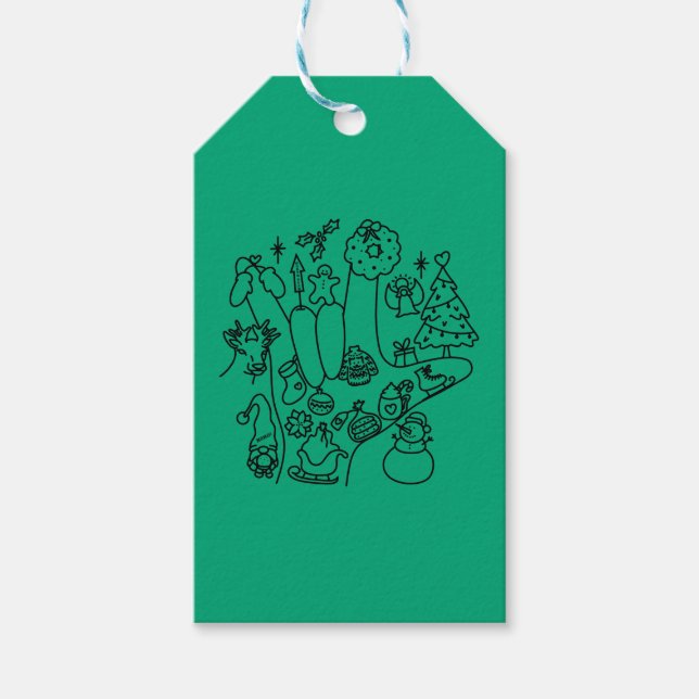 Etiqueta Para Presente ASL ILY – Winter Vibes  (Frente)