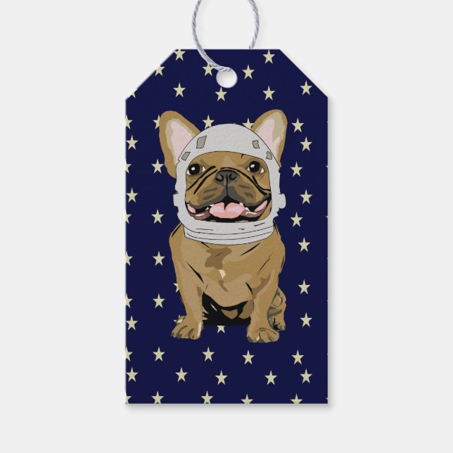 Etiqueta Para Presente Astronaut cachorro fofo (Frente)