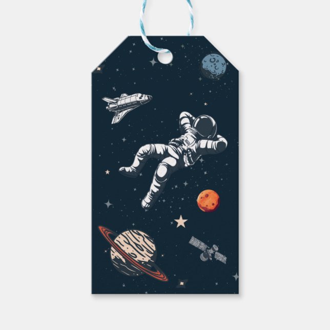 ETIQUETA PARA PRESENTE ASTRONAUTA NO ESPAÇO (Frente)
