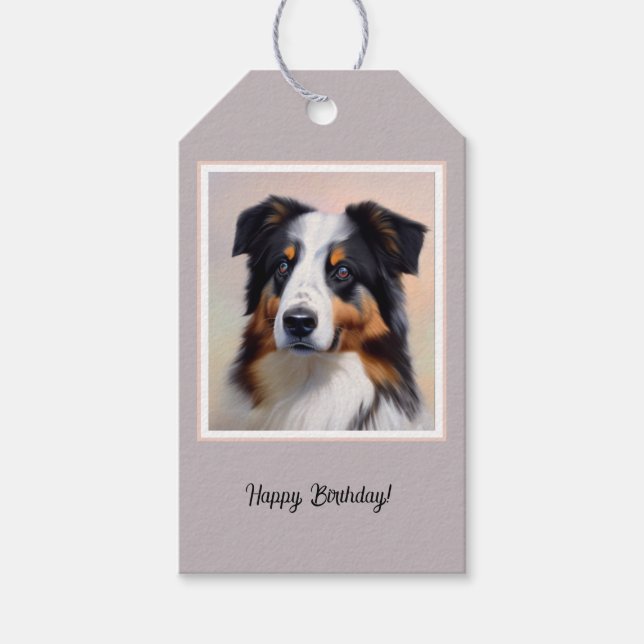 Etiqueta Para Presente Australian Shepherd Kopf -  (Frente)