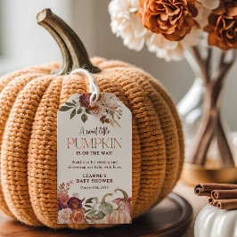Etiqueta Para Presente Autumn Blooms 'a little pumpkin' Baby Shower Favor