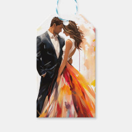 Etiqueta Para Presente Autumn Fall Colors Bride and Grot