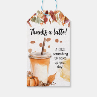 Etiqueta Para Presente Autumn Fall Pumpkin Spice Party Muito Obrigado Tag