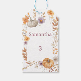 Etiqueta Para Presente Autumn Gift Tags, Fall Birthday Favor Tags for Kid
