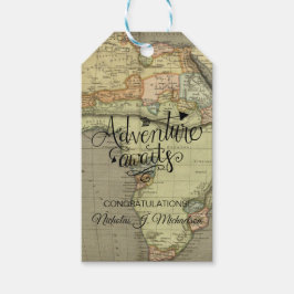 Etiqueta Para Presente Aventura aguarda o velho mapa mundial