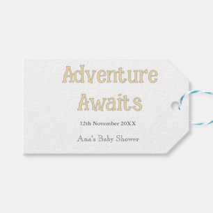 Etiqueta Para Presente Aventura espera baby shower adicione nome data pas