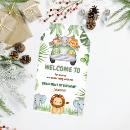 Etiqueta Para Presente Aves Selvagens Tropicais Selvagens Selvagens Selva